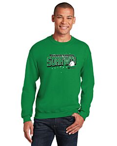 Gildan® - Heavy Blend™ Crewneck Sweatshirt - 2 Location Imprint -  Soar With Logo