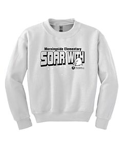 Gildan® - Youth Heavy Blend™ Crewneck Sweatshirt - 2 Location Imprint - Soar With Logo