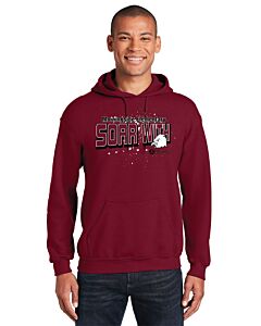 Gildan® - Heavy Blend™ Hooded Sweatshirt - 2 Location Imprint - Soar With Logo