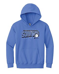 Gildan® - Youth Heavy Blend™ Hooded Sweatshirt - 2 Location Imprint - Soar With Logo