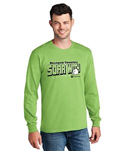 Port & Company® Long Sleeve Core Cotton Tee - 2 Location Imprint - Soar With Logo 