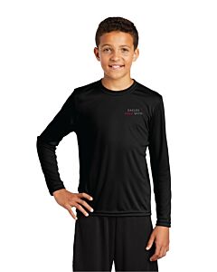 Sport-Tek® Youth Long Sleeve PosiCharge® Competitor™ Tee - 2 Location Imprint - Talk in Circles Logo